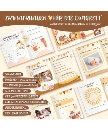 Buy My First Year Baby Diary - Boho Baby Album for Boys & Girls | Memory Book & Photo Album Gift - Buy Online on GoSupps.com