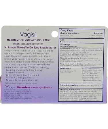 Vagisil Anti-Itch Cr me Maximum Strength 1 oz - Fast Relief for Intimate Itching | Buy Online Internationally - Buy Online on GoSupps.com