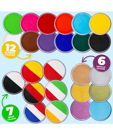 Buy Blue Squid Pro Schminke Red & Yellow Split Face Paint - 30g for Adults & Kids | Perfect for Carnival & SFX Makeup - Buy Online on GoSupps.com
