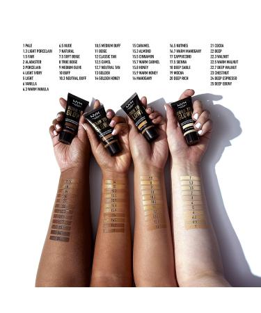 NYX Born To Glow Radiant Foundation in Buff - Neutral Beige Tone - Buy Online on GoSupps.com