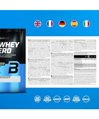 BioTechUSA Iso Whey ZERO - Gluten & Sugar Free Lactose Reduced Premium Whey Protein Isolate | 25g White Chocolate - Buy Online on GoSupps.com