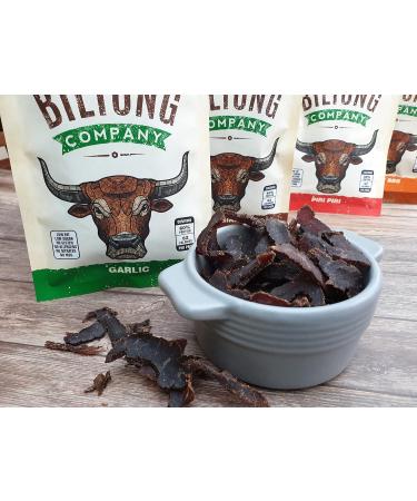 Biltong Taste Box: Original, Smoky BBQ, Piri Piri & Garlic - High Protein, Low Fat Savoury Snack (12 x 30g) - Gluten & Nitrate Free - Buy Online on GoSupps.com