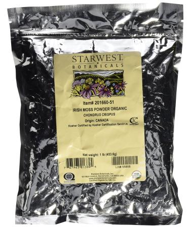 Starwest Botanicals Organic Irish Moss Powder, 1 Pound Canada