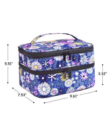 ZFZGFRCS Nail Polish Organizer - Double-layer Storage Bag for 30 Bottles, Flower Design, Portable Carrying Case with Handle - Buy Online on GoSupps.com