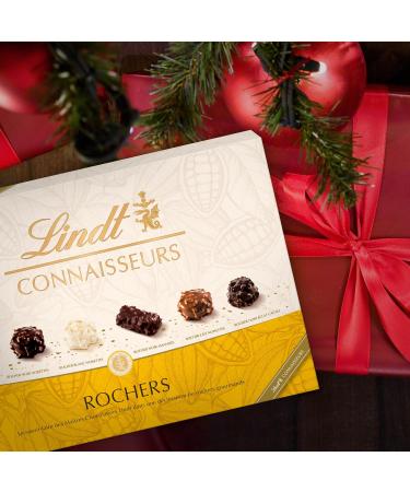 Lindt - CONNAISSEURS Rochers Box - Assortment of Milk Dark and White Chocolates - Ideal for Christmas 367g - Buy Online on GoSupps.com