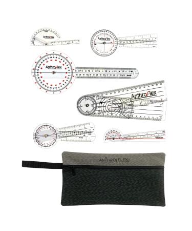 AnthroFlex Goniometer Set 6 with carrying case