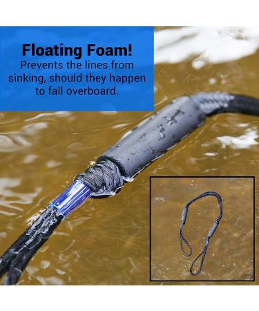 Bungee Dock Line 2-Pack - 4ft Premium Mooring Ropes for Boats & Kayaks | Adjustable Non-Jerk Ties | Great Docking Accessories | Boating Gifts for Men | Free E-Book by Domabri (Black) - Buy Online on GoSupps.com