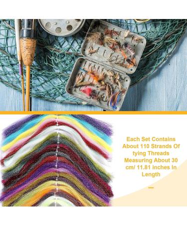 BBTO 30 Set Fly Tying Kit - Crystal Flash Materials in 30 Colors for Spiral Jig Tieing - Fishing Lure Making Supplies - Outdoor Fishing DIY Accessory - Buy Online on GoSupps.com