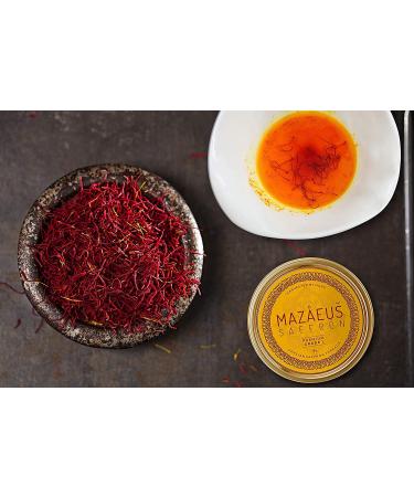 Mazaeus Premium Pure Saffron Threads - Grade-1 Natural All-Red Persian Saffron Spice for Cooking - 5g/0.17oz Pack - Ideal for Paella, Tea, Golden Milk, Rice & Desserts - Buy Online on GoSupps.com