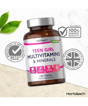 Teen Girl Multivitamin | 120 Tablets | Essential Nutrients for Immune System, Energy & Hormone Balance | Vegetarian Formula by Horbaach - Buy Online on GoSupps.com