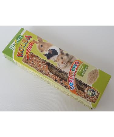 Double Pack 2x Hamster Rabbits Sticks Food SESAME SEEDS Flavor 115g Guinea Pig Rat Mouse Gerbil Rodents Animal Pet Vegetable Foods Treats Snacks with Hooks - Buy Online on GoSupps.com