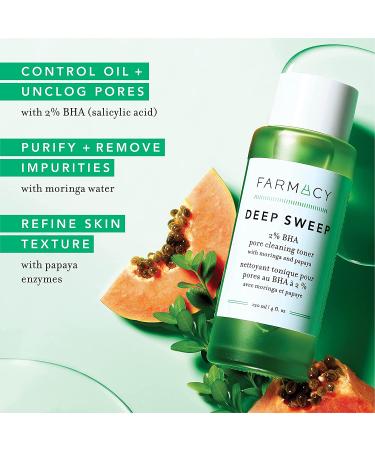 Farmacy Deep Sweep 2% BHA Toner - Pore Cleaner & Exfoliator with Salicylic Acid - 4 Fl Oz - Buy Online on GoSupps.com