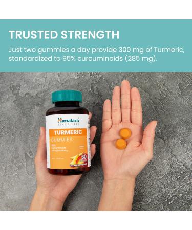 Himalaya Turmeric Gummies Herbal Gummy Supplement for Joint Health Mango Flavor Vegan Gluten Free 285 mg 60 Gummies - Buy Online on GoSupps.com