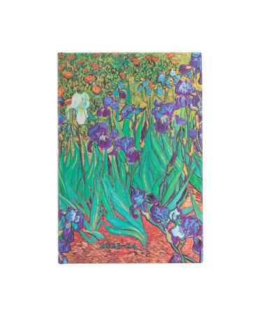 2024 Van Gogh's Irises 18-Month Mini 208 Pg Horizontal Week-At-A-Time Van Gogh's Irises