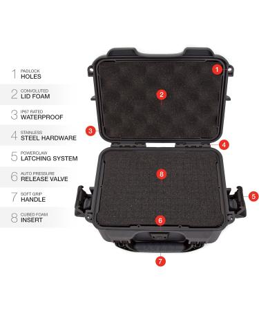 Nanuk 904 Waterproof Hard Case with Cubed Foam Insert - Graphite | Durable Protection for Valuables - Buy Online on GoSupps.com