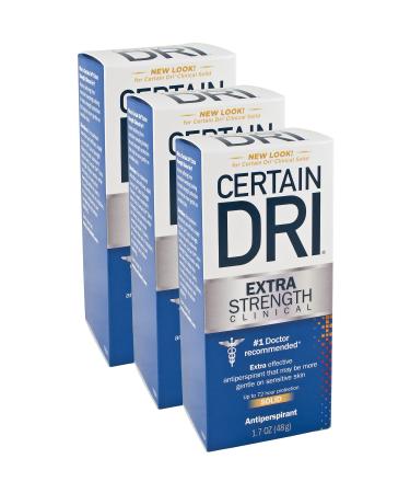 Certain-Dri Solid Antiperspirant 1.7 Ounce (Pack of 3)