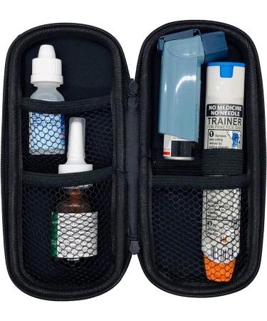 CozmicDriftr EpiPen Carrying Case - Water Resistant Medical Travel Organizer for 2 Epipens, Auvi-Q, Eye Drops, Nasal Sprays | Durable Allergy Supply Holder in Black - Buy Online on GoSupps.com