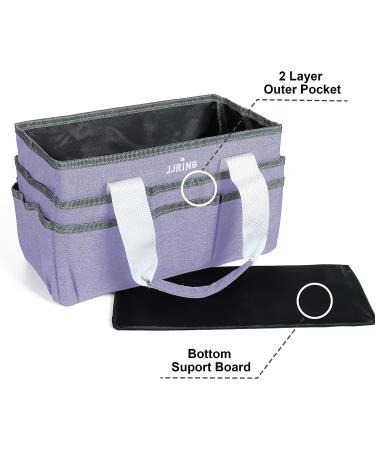 JJRING Craft Organizer Tote Bag - Lilac Art Storage Caddy with Multiple Pockets for School, Scrapbooking, and Office Supplies - Buy Online on GoSupps.com