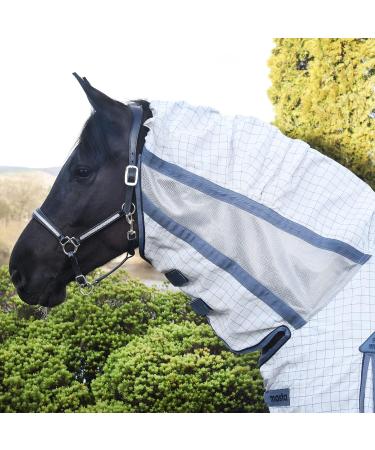 Masta Horse Fly Rug with Neck Combo - Summer Sheet Fieldmasta Rugs for Horses 600D Ripstop Upper Section Fabric Anti-Rub Lining Insects Flies Bug Protection - Silver Size 4ft 6inch 4'6" Silver - Buy Online on GoSupps.com