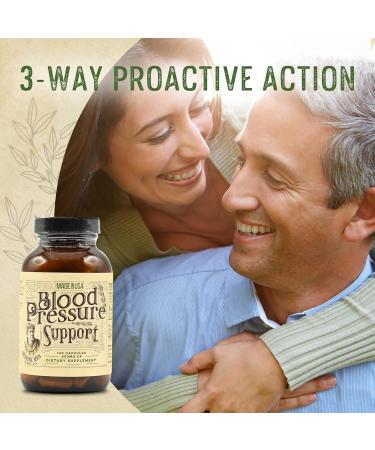 Medicine Man Plant Co. Blood Pressure Support 120 Capsules - Natural Herbal Pills with Hawthorn Rosella Hibiscus and Ginger - Organic and Herbal Supplement - Buy Online on GoSupps.com