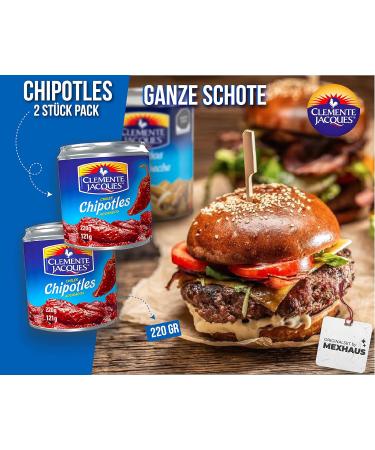 Chipotle Chili in Adobo Sauce - Clemente Jacques | Buy Pack of 2 (220g Each) | International Shipping Available - Buy Online on GoSupps.com