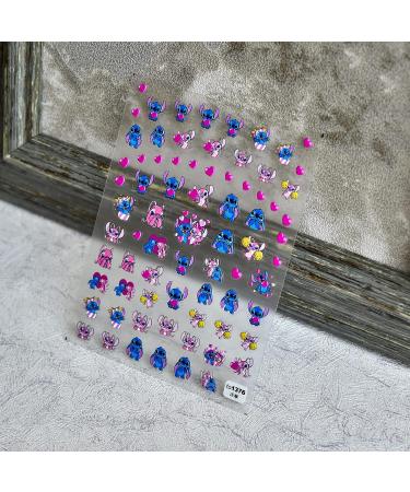 Embossed 5D Cartoon Nail Art Stickers - 3 Sheets | DIY Cute Anime Design Decoration for Girls, Women, Kids | Self-Adhesive Kawaii Manicure Gift - Buy Online on GoSupps.com