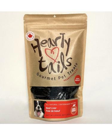 Hearty Tails Canadian Grass-fed Beef Liver - All Natural One Ingredient No Additive Locally Sourced Dog Treats Gluten-free 200g Pouch Gourmet Pet Treats Protein Made in Canada