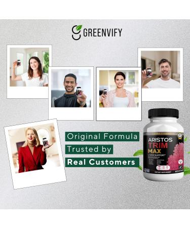GREENVIFY Aristos Trim Max Liver Support Extra Strength 60 Veggie Capsules 30 Servings with Milk Thistle Beetroot Artichoke (2) - Buy Online on GoSupps.com
