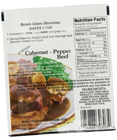 Mayacamas Brown Gravy Mix 0.65 oz (Pack of 12) | Savory Gluten-Free Gravy Mix - Buy Online on GoSupps.com
