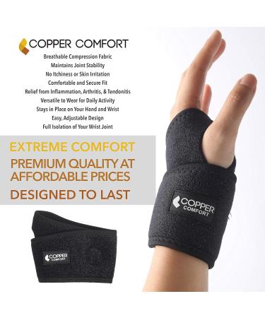Lined Wrist Support Glove - Adjustable Pain Relief for Joints & Tendons | High Copper Content for Arthritis & Tendonitis - Free Size - Buy Online on GoSupps.com