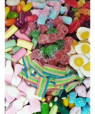 1 KG Pick and Mix Sweets Gift Box - Jelly, Fizzy Bubblegum, Fried Eggs & More - Black - Buy Online on GoSupps.com