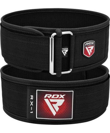 Rdx 4 weight lifting belt auto-lox training belt powerlifting strength training bodybuilding fitness belt padded weightlifting gym weight lifting belt men women cross-lens workout black l