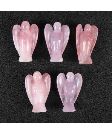 Artistone Rose Quartz Crystal Angel Figurine and Heart Healing Set Hand Carved Pink Pray Angel Heart Stone Chakra Reiki Balancing Set for Collection Mental Healing(Gift Box) Rose Quartz(2pcs) - Buy Online on GoSupps.com