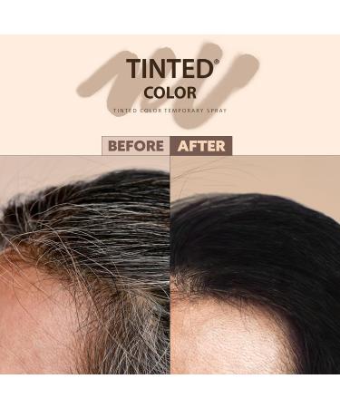 Tinted Color Temporary Hair Spray for Root Touch Up - 3.38oz Darkest Brown Covers Gray Hair True to Color Quick Dry Humidity-Resistant Infused with Jojoba Oil - Buy Online on GoSupps.com
