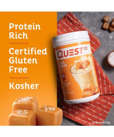 Quest Nutrition Salted Caramel Protein Powder 26g Protein 1g Sugar Low Carb Gluten Free 1.6 Pounds 24 Servings & Peanut Butter Protein Powder 23g Protein 1g Sugar Low Carb Gluten Free - Buy Online on GoSupps.com