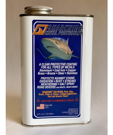 Sharkhide Metal Protectant | Polymer Protectant for Aluminum, Cast Iron, Copper, Brass, Bronze, Steel | Rust, Stain, Oxidation, Streak, & Weathering Protection 32 oz (1 Quartz) 1