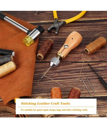 Willbond 12-Piece Sewing Awl Kit with Needles, Threads, and Screwdriver - Portable Leather Repair Tool for DIY Crafts - Buy Online on GoSupps.com