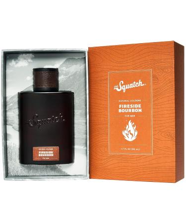 Dr. Squatch Fireside Bourbon Men's Cologne - Cedarwood, Clove & Patchouli Fragrance - Natural & Sustainable - Buy Online on GoSupps.com