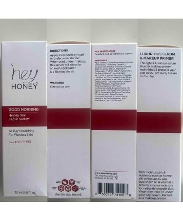 Hey Honey Good Morning & Good Night Duo | Honey Silk Facial Serum & Royal Honey Coenzyme Q10 | Best Day & Night Facial Support for Glowing Skin - 2 Oz | International Shipping Available - Buy Online on GoSupps.com