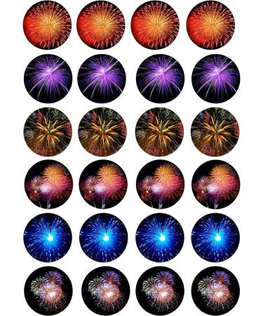 cakes 24 edible PRE CUT Fireworks style kids childrens party decorations Wafer Paper Cupcake Fairy Cake Toppers Multi - Buy Online on GoSupps.com