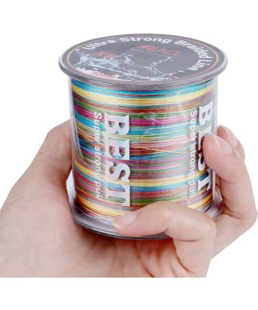 RUNCL 8 Strand Braided Fishing Line 328Yds - Rainbow Color, Abrasion Resistant, Super Durable, Zero Stretch - 12-100LB - Smooth Casting, Smaller Diameter - Extra Visibility - 300M - Buy Online on GoSupps.com