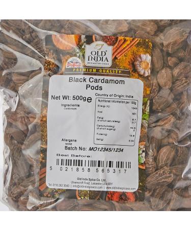 Old India Cardamom Black 500g - Finest Quality Spice for Cooking and Baking - Buy Online on GoSupps.com