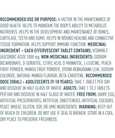 ORGANIKA Peach Mango Instant C Tablets 10 CT - Buy Online on GoSupps.com