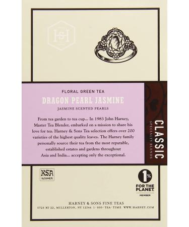 Harney & Sons Dragon Pearl Jasmine Tea Sachets - 20 Wrapped Sachets, 1.7 oz - Pack of 1 - Buy Online on GoSupps.com