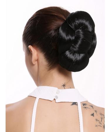 WIG ME UP O2-1B Black Hairpiece Bun - Stylish Hair Knot & Bow for All Occasions - Buy Online on GoSupps.com