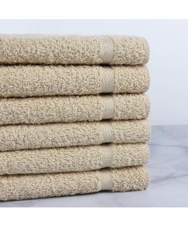1888 Mills Crown Touch 24-Piece Utility Washcloth Set - Beige | 100% Cotton Microfiber Alternative - Buy Online on GoSupps.com