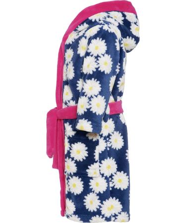 Buy Playshoes Children's Fleece Bathrobe with Hood | Fluffy Floral Dressing Gown for Girls 74-80 | Blue Navy 11 - International Shipping Available - Buy Online on GoSupps.com