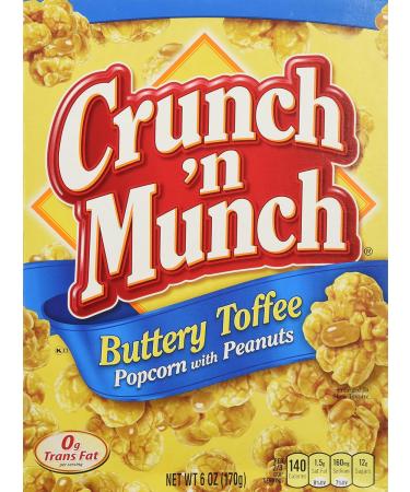 Crunch n Munch Buttery Toffee Popcorn & Peanut Snack 6oz Box (Pack of 3) by Crunch 'n Munch - Buy Online on GoSupps.com