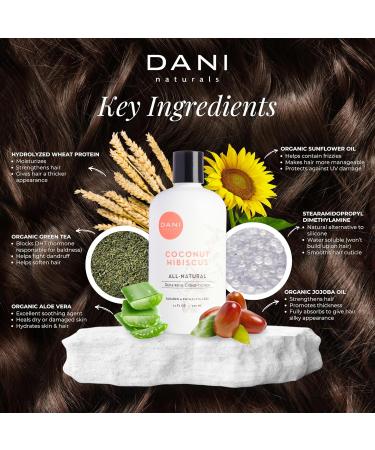 DANI Natural Nourishing Conditioner - Organic Vegan & Cruelty-Free | Sulfate & Paraben Free 12oz - Hydrate & Strengthen Hair with Coconut Hibiscus - Buy Online on GoSupps.com