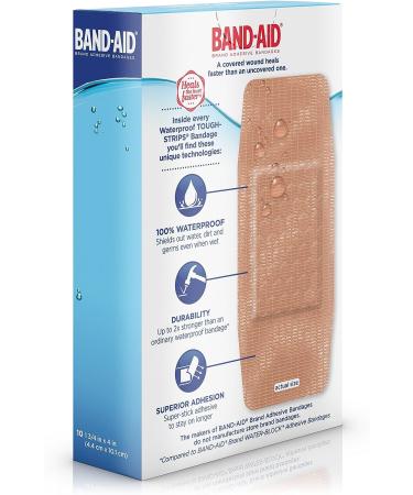Band-Aid Tough Strips Waterproof Bandages - Extra Large, 20 Count - Buy Online on GoSupps.com
